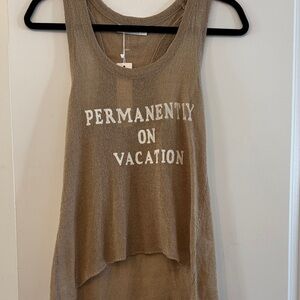 Karma Tan Knit Top with White Tag